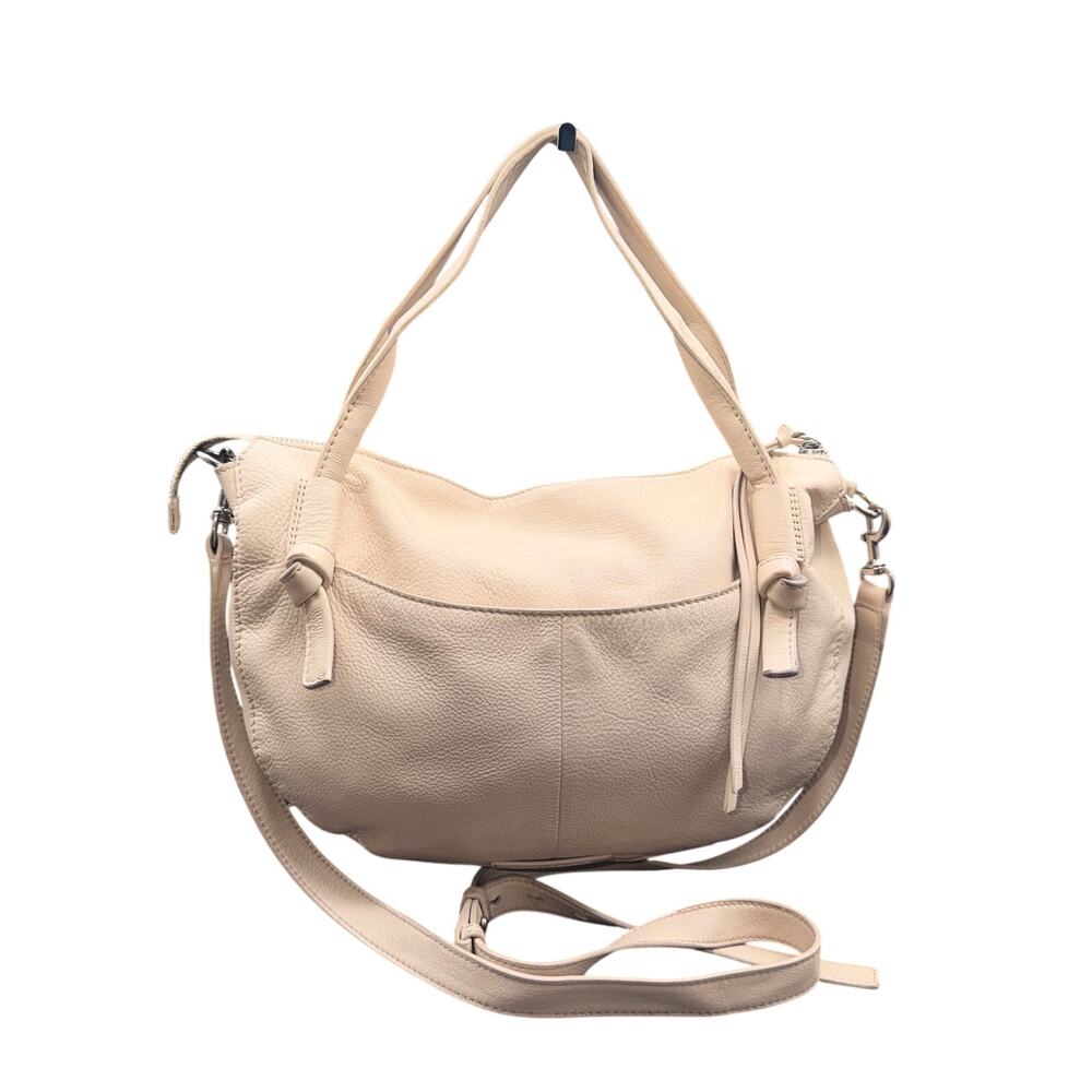 Lucky Brand Beige Leather Crossbody Shoulder Bag